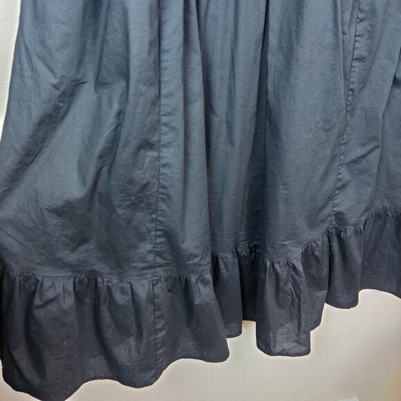 NWT Torrid Cotton Poplin Sheer Lace Waist Tie Back Tiered Midi Dress 3X Classic - Picture 8 of 16